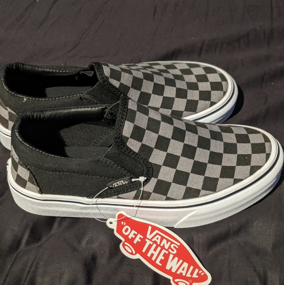 FINAL PRICE DROP Checkered Vans Slip on